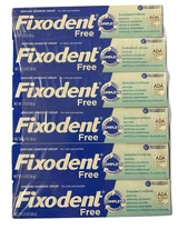 Fixodent Free Denture Adhesive Cream 2.4 oz Pack of 6 Bonding Adhesives