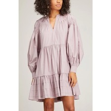 Ulla Johnson Rosa Dress Tanzanite Tiered Mini Dress in Purple Gray Size 2