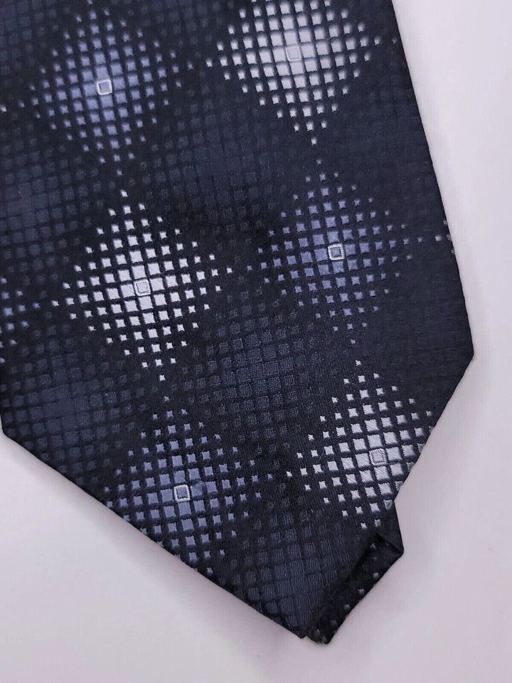 Kenneth Cole Reaction Mens Formal Necktie 59"Lx3.5"W Black/Gray Neck Tie - Image 2 of 4