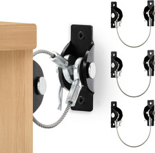 Furniture Anchors Anti-Tip Kit 4 Pack - Furniture Straps for Baby Proofing, Sec