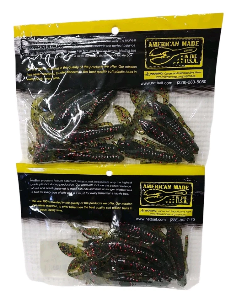 Net Bait Paca Slim Watermelon Red 3.5"-9 In Each Pack - New Lot Of 2 Pks - Image 2 of 2