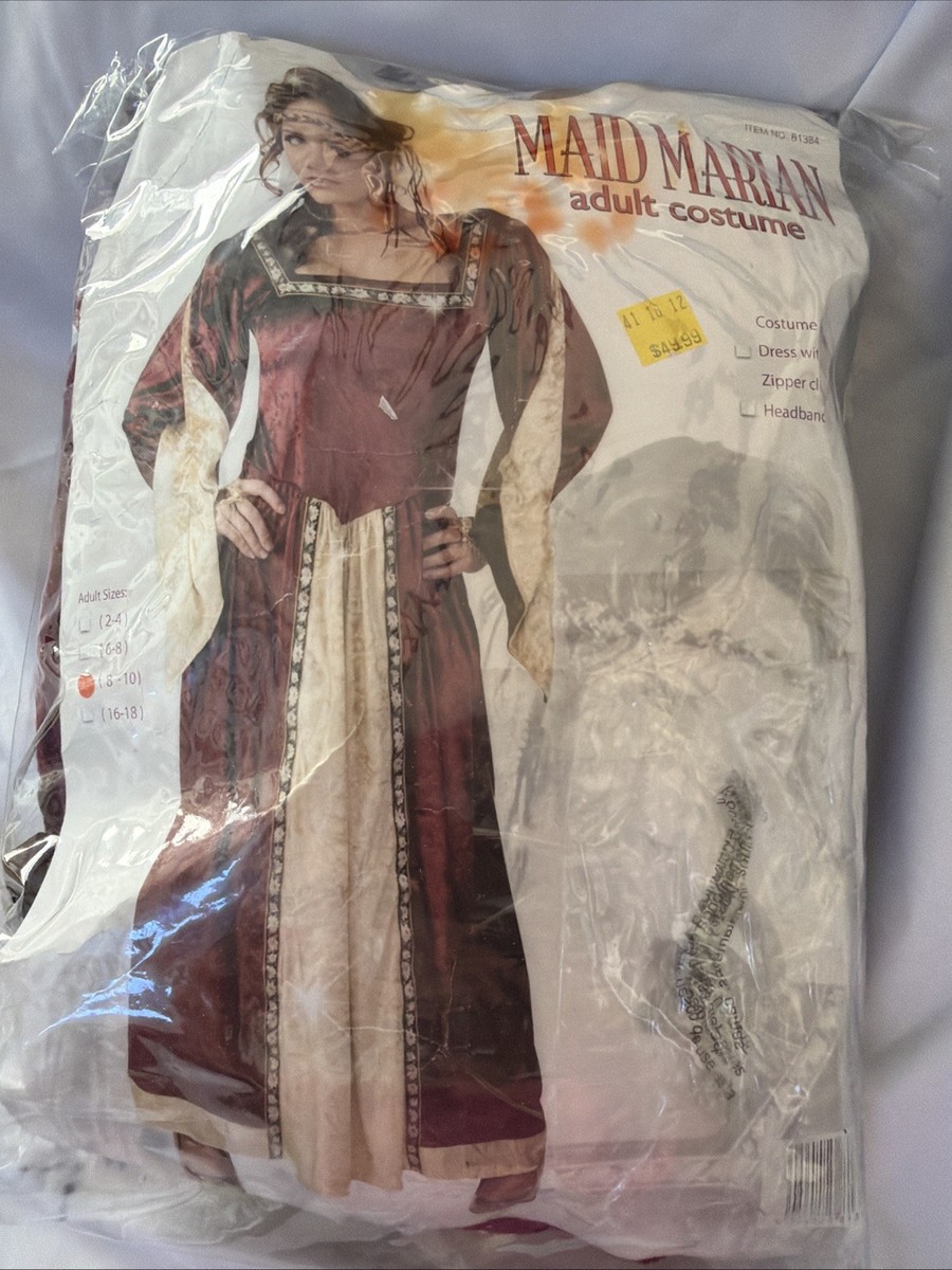 Maid Marian Adult Womens Size 8/10 Costume Maid Marian Faire Medieval Velvet