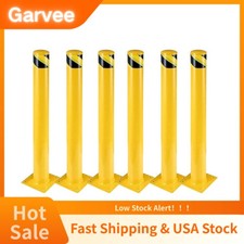 Safety Bollard 6 Packs 36 Inch Height Bollard Post, 4.5 Inch Diameter Yellow Saf