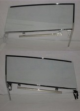 1963 1964 Buick Chevy Olds Pontiac 2dr Hardtop Door Glass Assembled Clear Pair