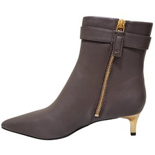 Bottes En Daim Taupe Donna Karan – Talon Bloc, Taille 8, Portées Une Fois Seulement