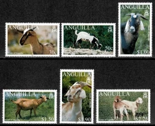 Anguilla 2005 - Goats - Set of 6 Stamps - Scott #1117-22 - MNH