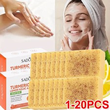1-20 Pack Turmeric Glow Soap Bar - Lemon  Kojic Acid, Removing Dark Spots Soap
