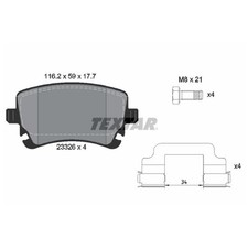Satz Bremsbeläge Bremsklötze hinten für Audi A6 C6 4F2 4F5 | 23857615