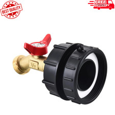 275-330 Gallon IBC Tote Tank Adapter,2.44 Fine Thread Garden Hose Valve Fau...