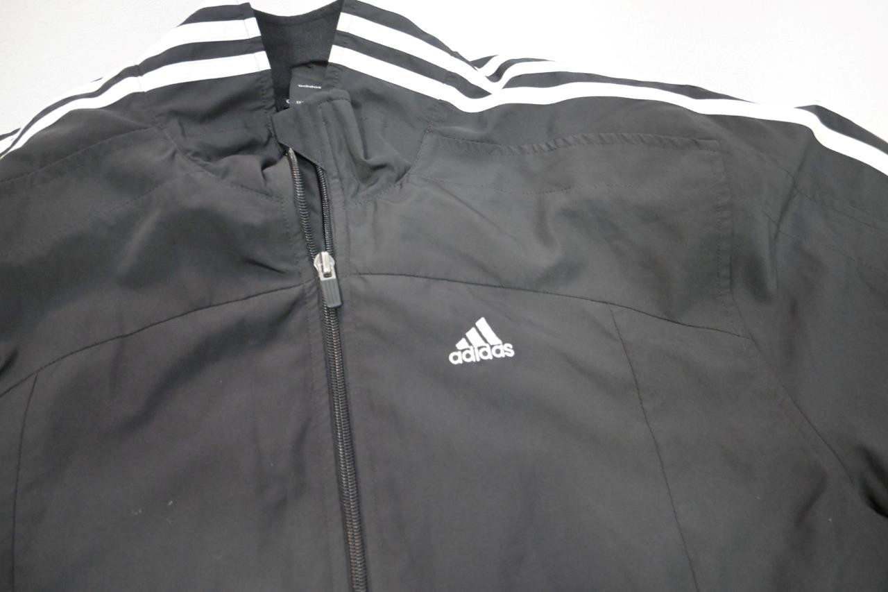 Adidas Track Jacket Performance Black Striped Ful… - image 7