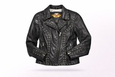 Vintage Y2K Harley Davidson Womens Black Stud...