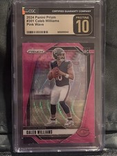 Caleb Williams CGC 10 PRISTINE Black Label 2024 Prizm Pink wave Pop 1