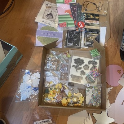 Restposten Konvolut Diverse Bastelartikel Kartenbasteln Scrapbooking Mischtechnik