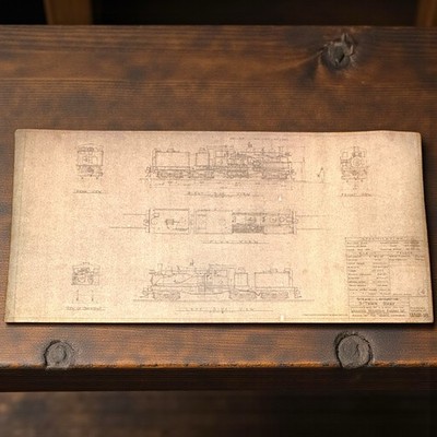 Vintage Shay Steam Locomotive Blueprint WMR-18 Wasatch Mountain Railway