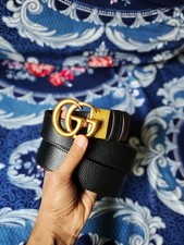 Reversible Black/Brown Leather Marmont Gucci Belt Gold GG 105cm - US Duty Free