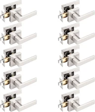 Probrico Interior Brushed Nickel Door Handle, Heavy 10 Pack,