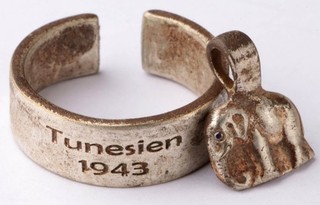 Tunesien 1943 Elephant Africa Corps Ring DAK Afrika Korps Expeditionary force N