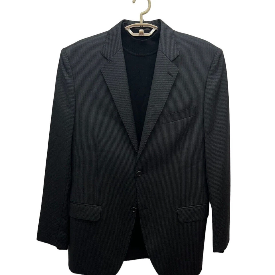 Blazer de Colección Piattelli REDA Hombres Barneys NY Hecho en Italia Diseñador 44L 100% Lana Negro Foto 2 de 4