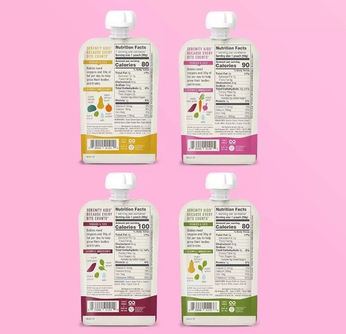 Serenity Kids 6+ Months Certified Organic Baby Food Pouches Veggie Puree, Pack 8 - Picture 7 of 7