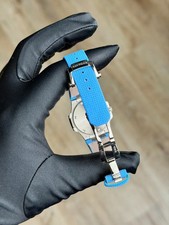 Patek Philippe Nautilus Blue Dial Diamond Bezel Blue Strap Full 2026 7010G-013 6