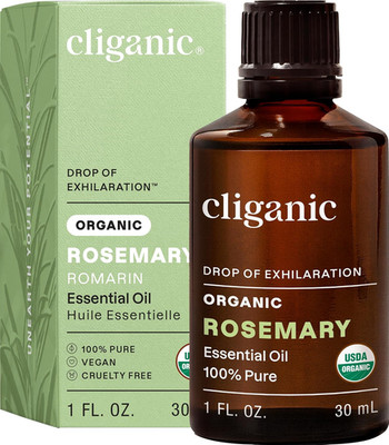 Cliganic Organic Rosemary Essential Oil for Hair, Skin, Aromatherapy - 100% Pure