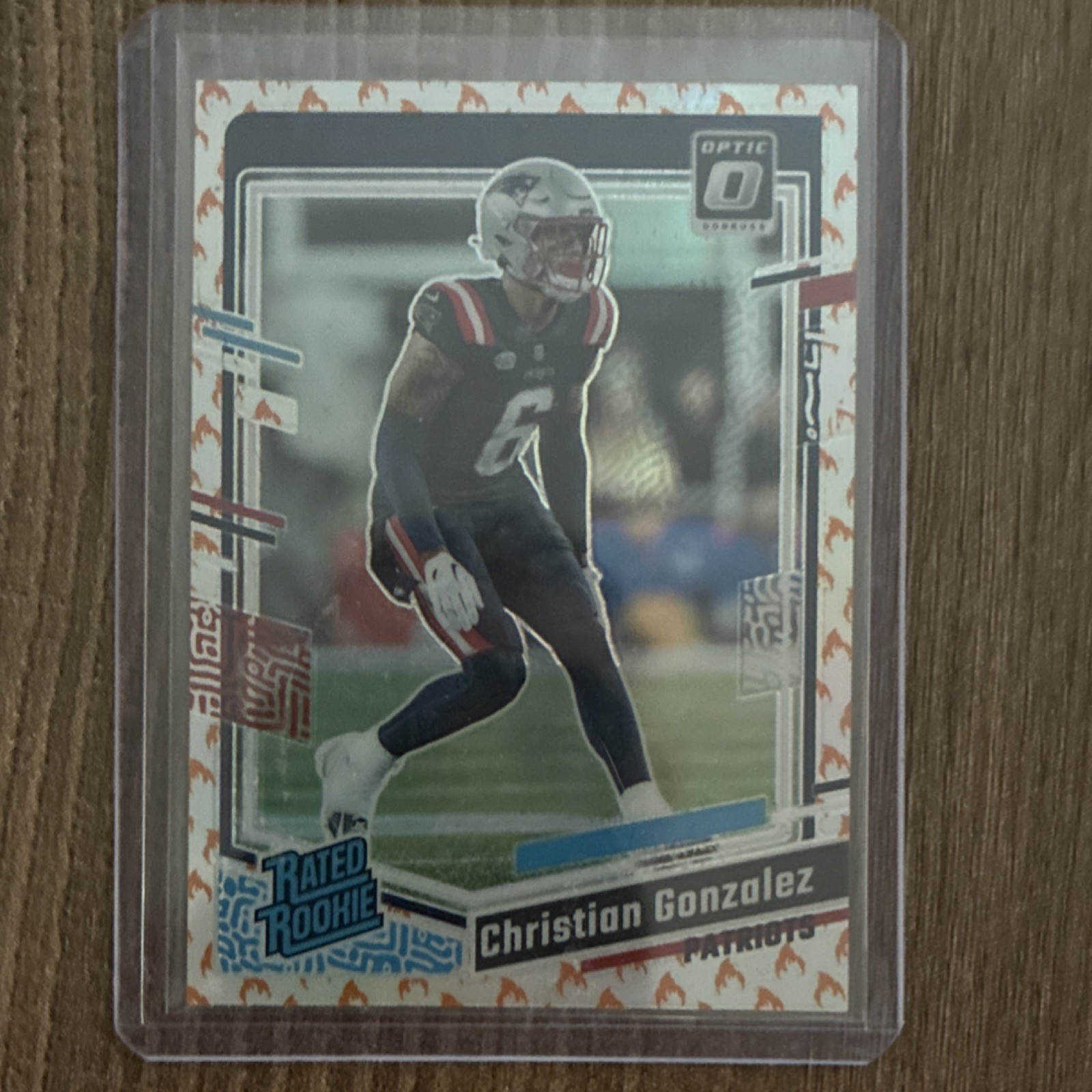 2023 Panini Donruss Optic Rated Rookie Fire Emoji  Christian Gonzalez #274 