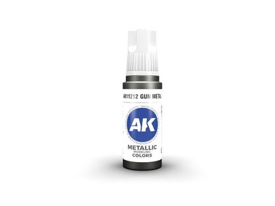 AK Interactive - Gun Metal - Standard 3rd generation Acrylic paint, 17ml, AK1121