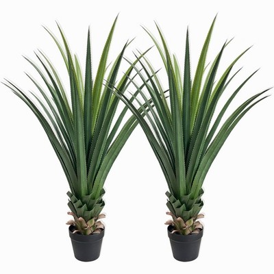 4ft Large Artificial Agave Plant, Realistic Faux Yucca Home/Office Decor 2Pack