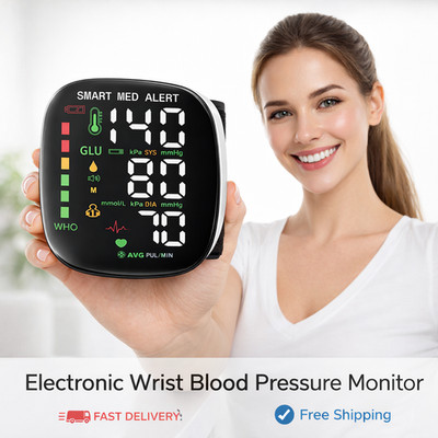 Blood Pressure Monitor, Rechargeable Wrist Digital BP Machine  Fast Delivery  