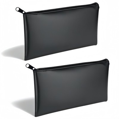 Bolsas para dinero en efectivo, bolsa de cuero con cremallera, 11 x 6,1 pulgadas