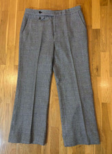 Vintage Lauren Ralph Lauren Houndstooth 100 Wool Pleated Trouser Pants Size 12