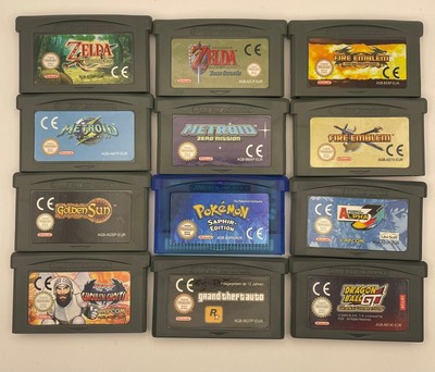Gameboy Spiele Sammlung Zelda Fire Emblem Pokemon Saphir golden Sun GTA Advance