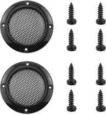 DGZZI 3inch Speaker Cover 2PCS Black Metal Mesh Grille Woofer 3Inch,