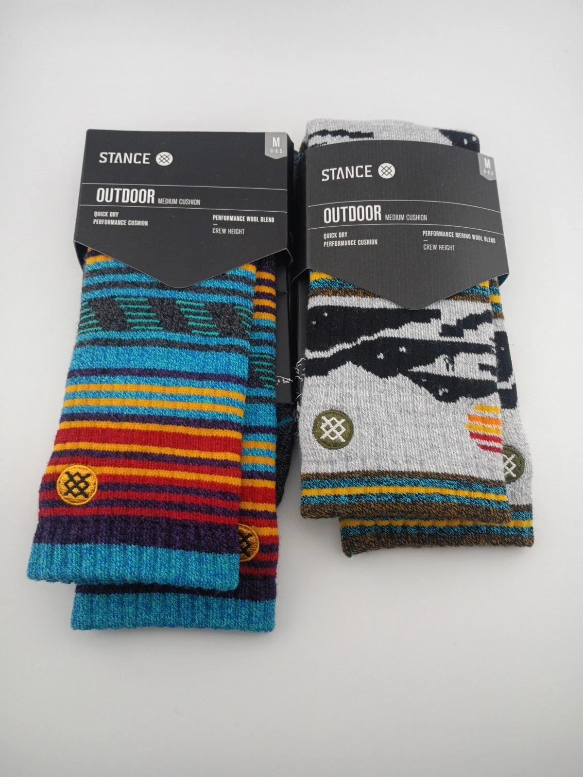 Stance Outdoor Crew Socks Medium M 6-8.5 NWT Lot Of 2