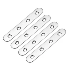 Repair Plate, 100mm x 17mm, Flat Fixing Mending Bracket with Screws, 4 Pcs