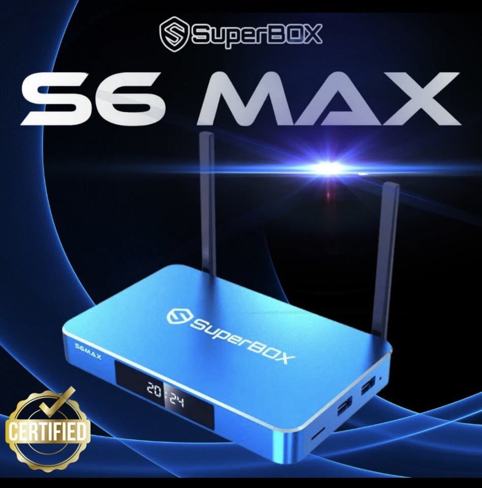 SuperBox S6 Max Android TV Box - No Fees - Authorized