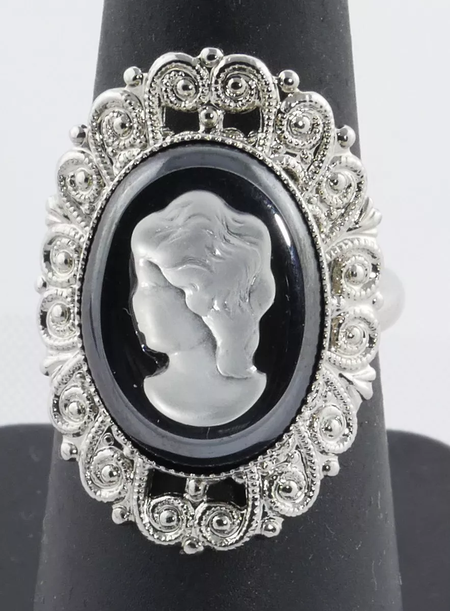 Victorian lady shop cameo rings