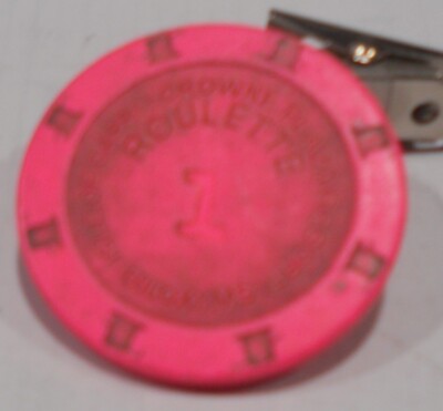Riverboat: Isle of Capri Casino Roulette Table 1 Pink; Biloxi, Mississippi 1992