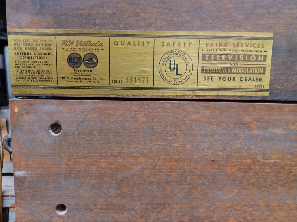 RCA VICTOR V-301 CH=RC-518A 11 tube SUPERHET RADIO / RECORD PLAYER 1941  36" | eBay