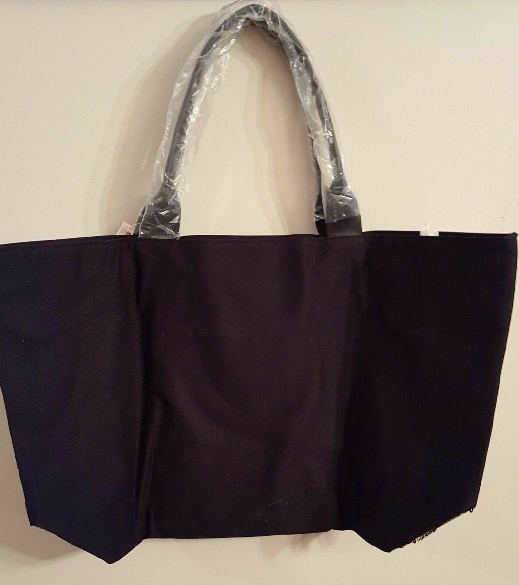 Grand Sac Weekender Victoria's Secret à Paillettes - Noir/silver - Avec Pochette