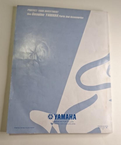 YAMAHA Service Manual Repair Book YZ250N1 2000 1 St Edition Printed In Japan - Picture 2 of 14