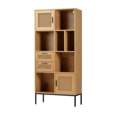 Salón Estante de Pie Alacena Ratán 75x167, 5 CM para Libros Armario - Imagen 1 de 4