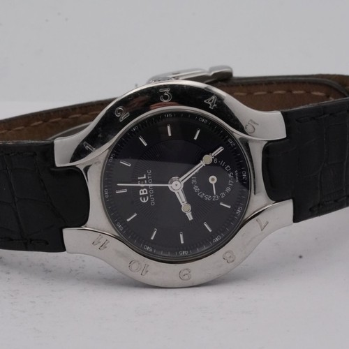 Ebel Lichine Men's Watch Automatic 1 5/16in Leather Band Steel 9963970 Watch RAR - Picture 6 of 9