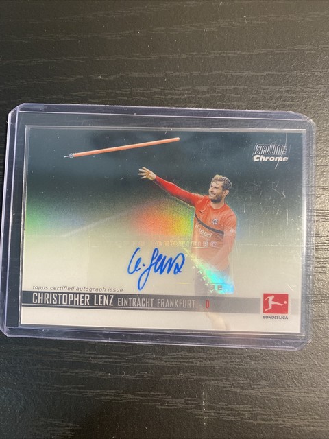 2021-22 Stadium Club Chrome Bundesliga Christopher Lenz Black Refractor Auto /10
