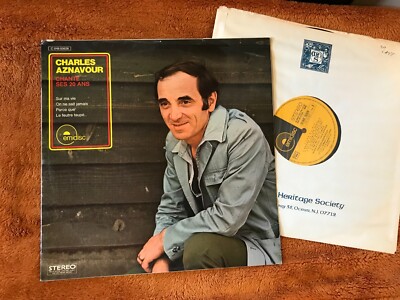 CHARLES AZNAVOUR CHANTE SES 20 ANS SUR MA VIE C04850628 '70 VINYL og LP import !