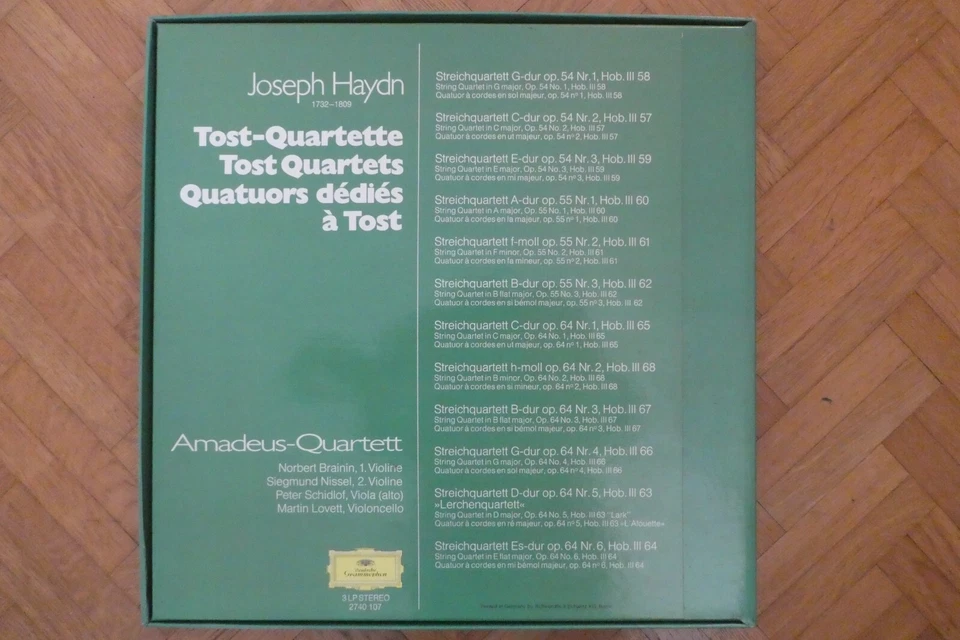 5 disques vinyle HAYDN Quatuors à cordes opus 54 55 64 Amadeus DG - Photo 2/2