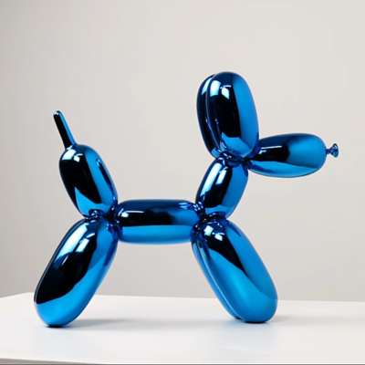 JEFF KOONS Balloon Dog Editions Studio Art Resina Blue Blu COA