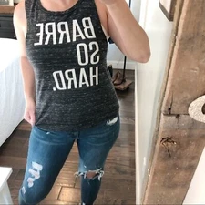 Barre so hard small graphic gym/yoga/barre top