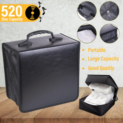 520 Capacity DVD CD DISC Holder Album Storage Case Folder Wallet