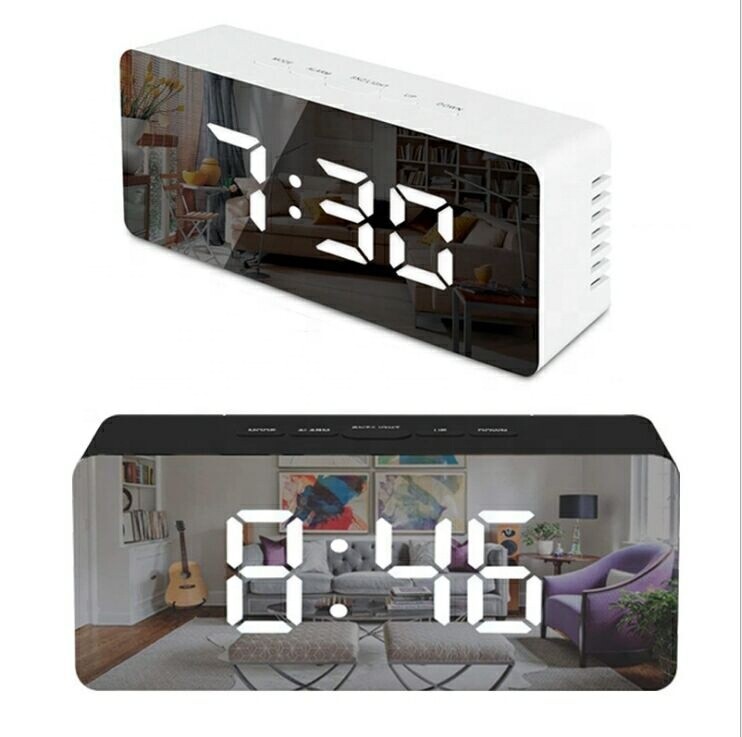 Travel Alarm Desk Clock Digital LED Backlight with thermometer date alarm clock